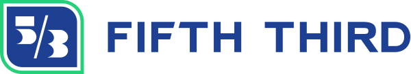 Fifth Third Bank Logo - Blue sans-serif type with 5/3 graphic to left