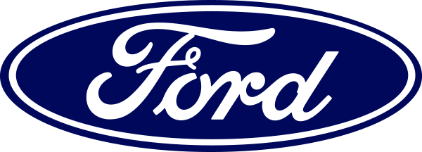 Ford Logo - White script type inside dark blue oval with white border